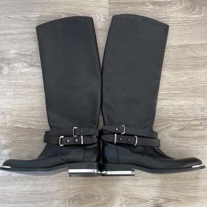 Barbara Bui black with silver accepts riding boots sz EU40/US9.5
